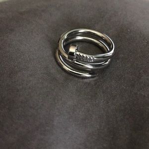 Silver nail ring